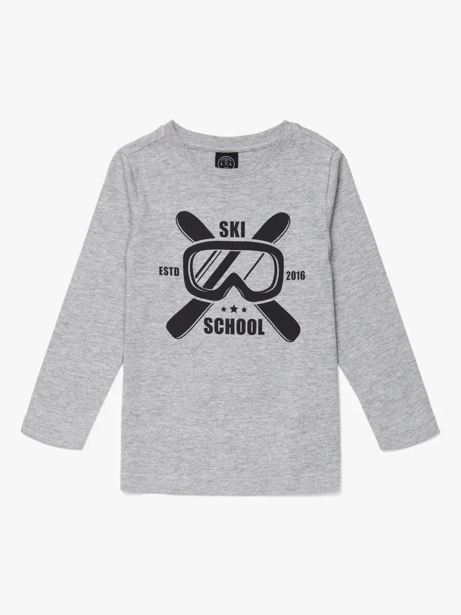 Luca &  Lola Gabriel Långärmad T-Shirt, Grey Melange 110-116