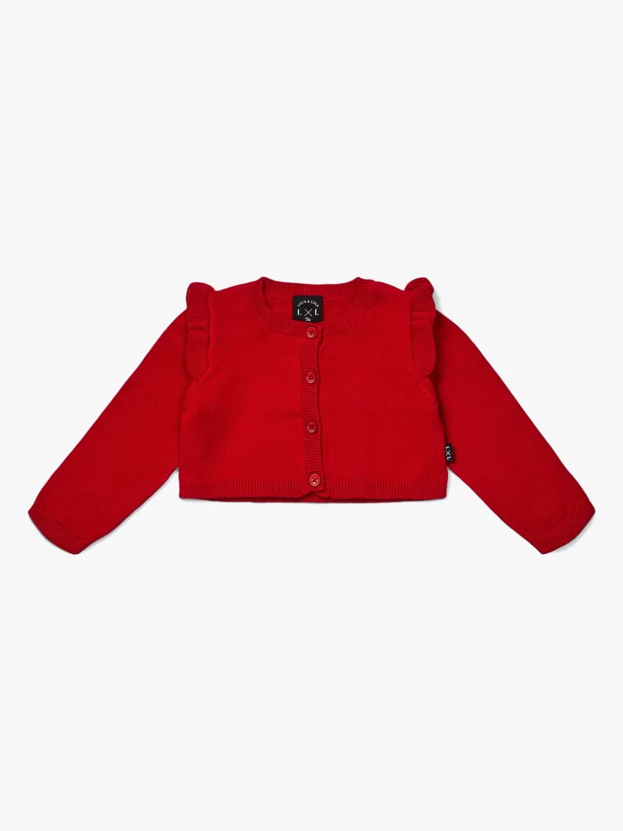 Luca &  Lola Giana Cardigan Baby, Red 80