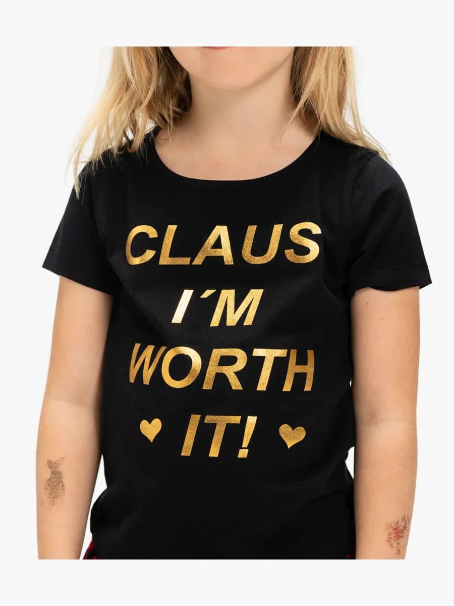 Luca &  Lola Långärmad T-shirt Worth It, Black 110-116