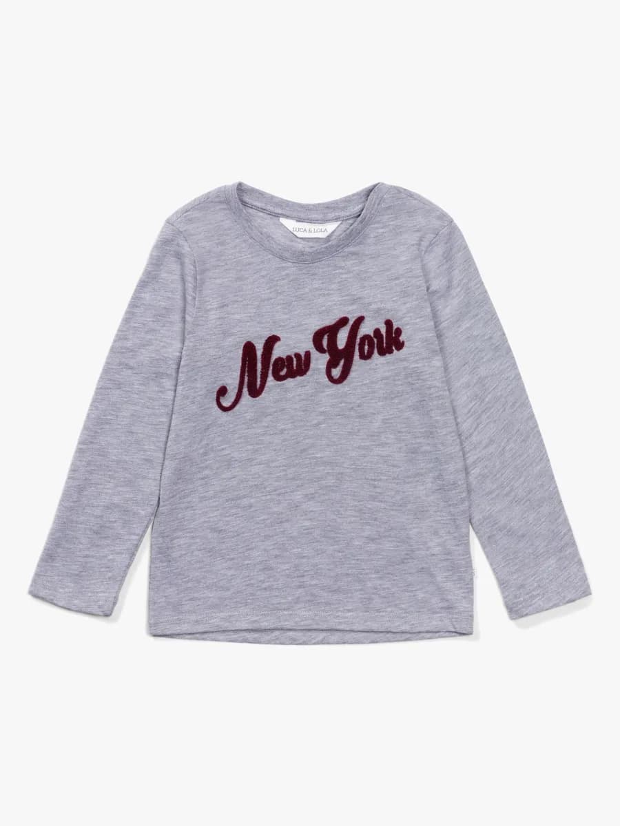 Luca &  Lola Lauro Långärmad T-Shirt, Grey Melange 110-116