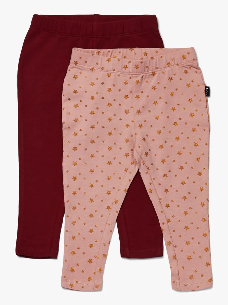 Luca &  Lola Linda Leggings 2-pack, Pink/Wine 74