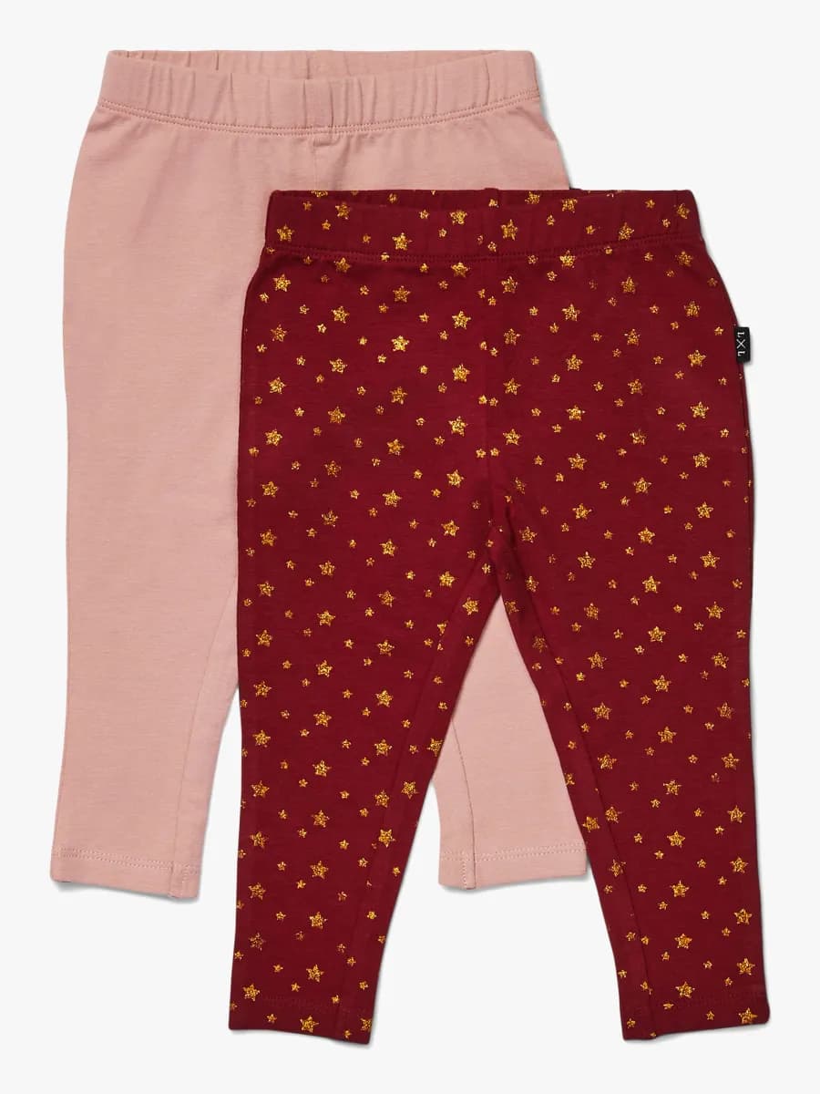 Luca &  Lola Linda Leggings 2-pack, Wine/Pink 74