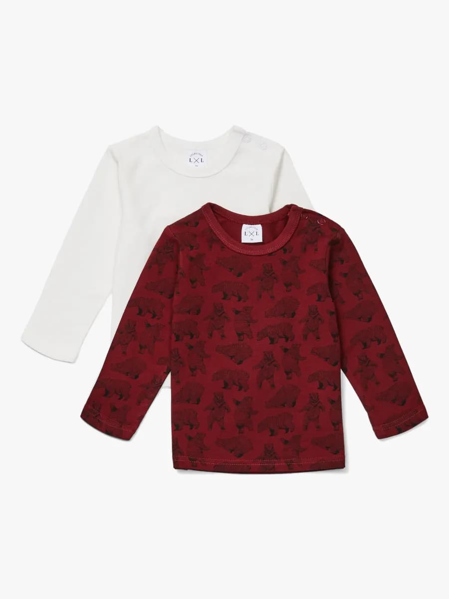Luca &  Lola Montay Långärmad T-shirt 2-pack, Red 74