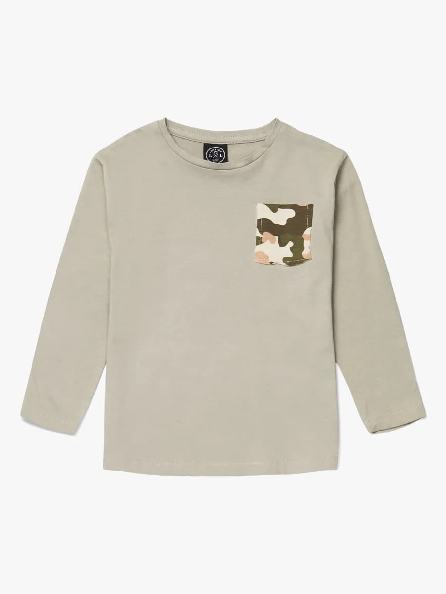 Luca &  Lola Piero Långärmad T-Shirt, Khaki 158-164