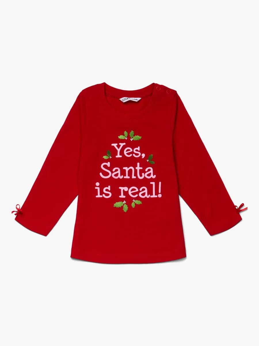 Luca &  Lola Topp Santa Is Real, Red 56
