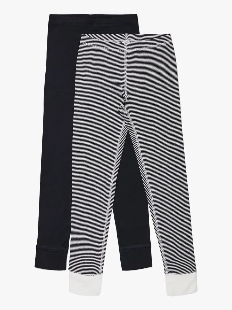 Luca &  Lola Toto Långkalsong 2-pack, Black/Stripes 134-140