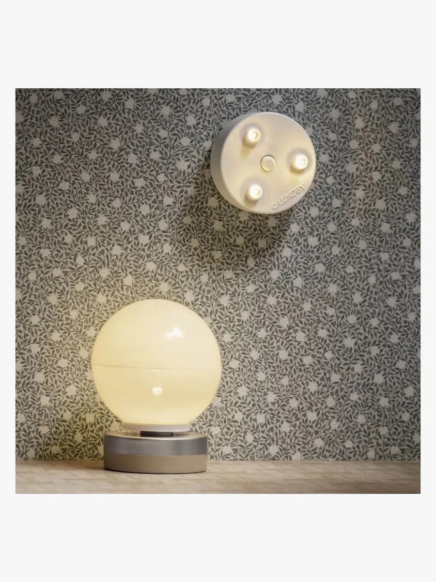 Lundby Dockhustillbehör Spotlights Och Golvlampa, Beige/Vit, Barnrum