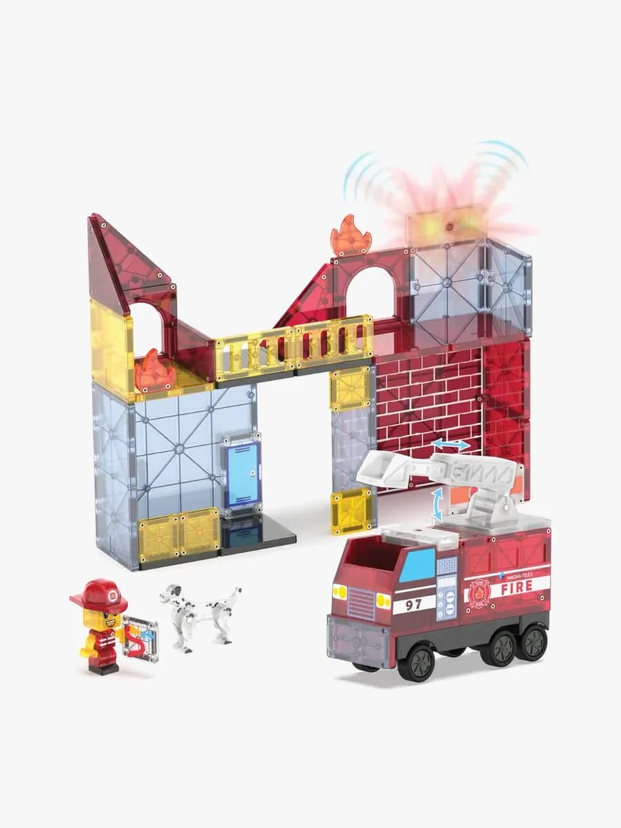 MAGNA-TILES Brandstation Magnetiska Byggklossar 50 Delar