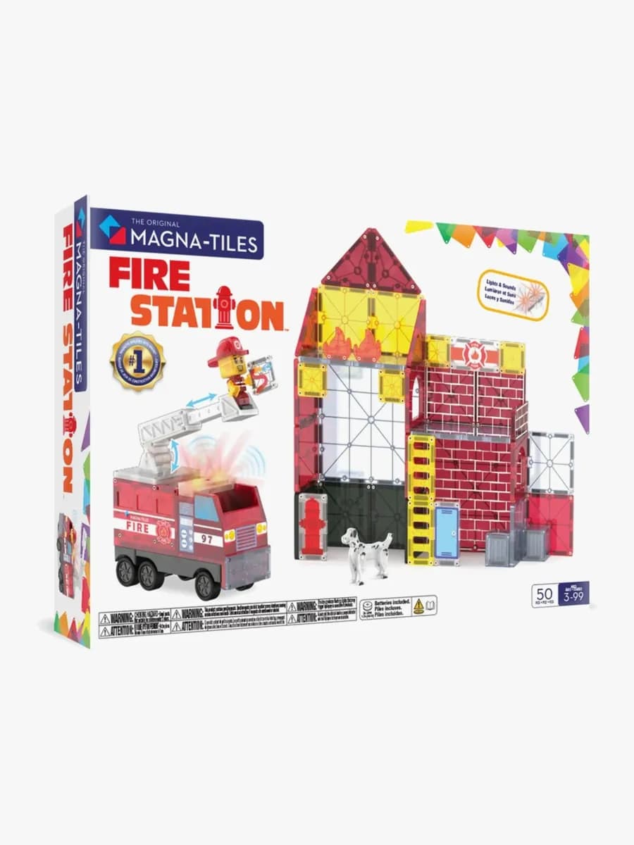MAGNA-TILES Brandstation Magnetiska Byggklossar 50 Delar