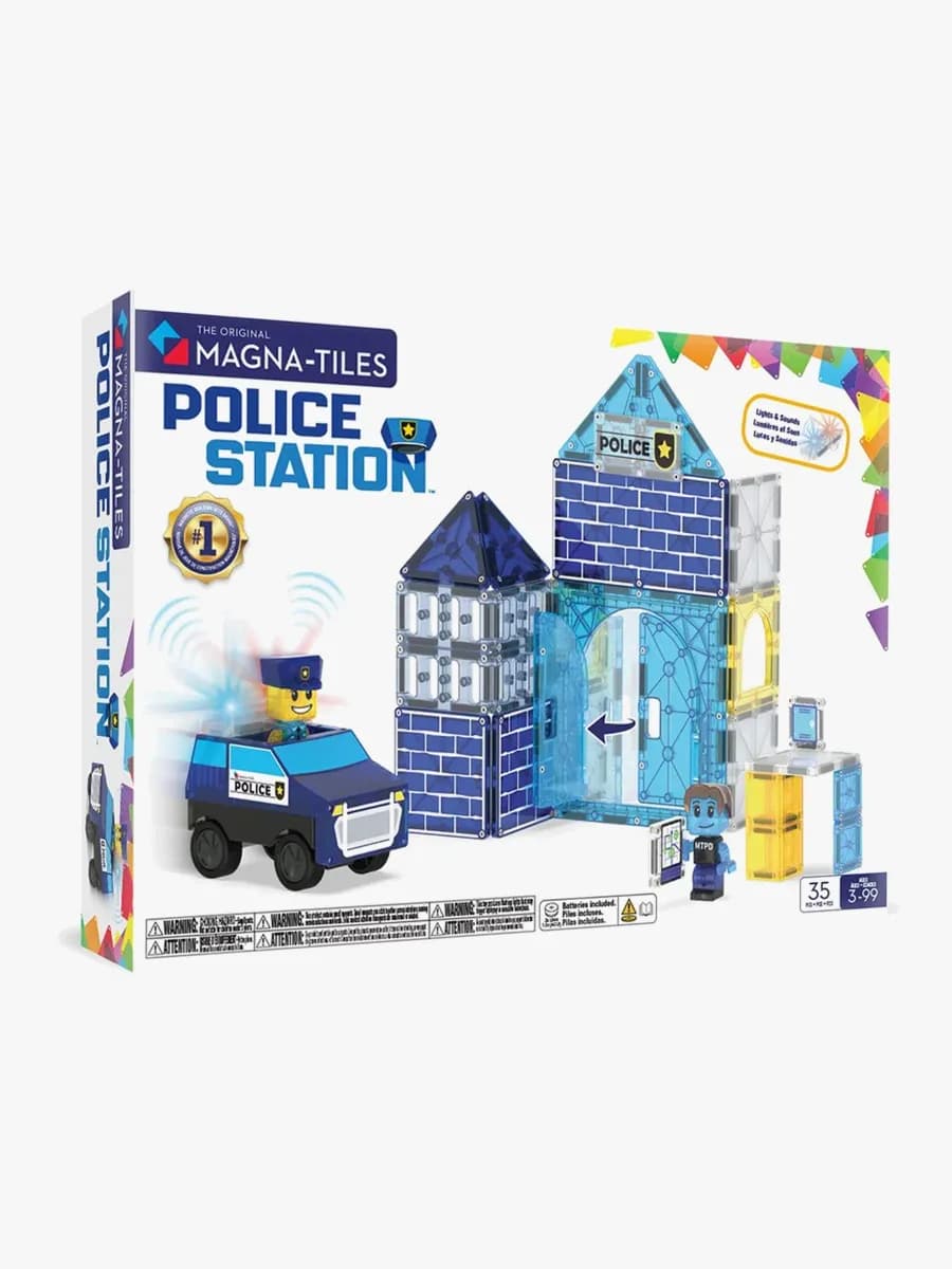 MAGNA-TILES Polisstation Magnetiska Byggklossar 35 Delar