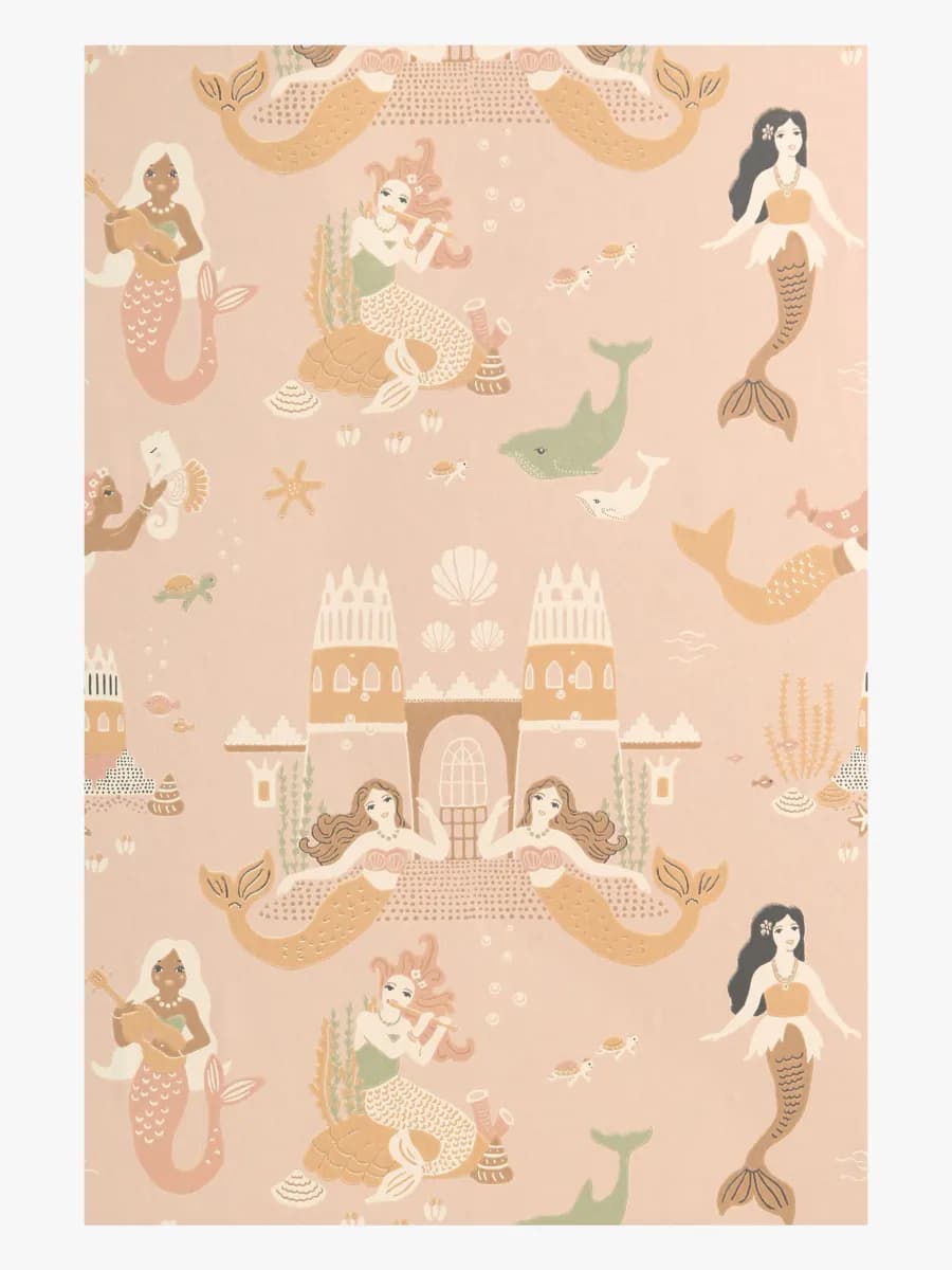 Majvillan Tapet Mermaid Reef, Sweet Pink