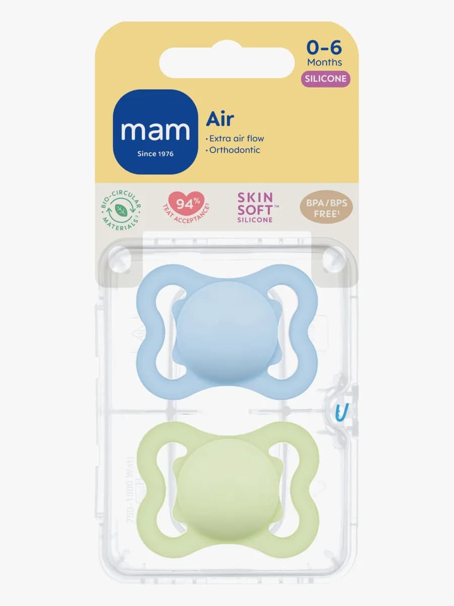 MAM Air Silikon Nappar 0-6m, Blå