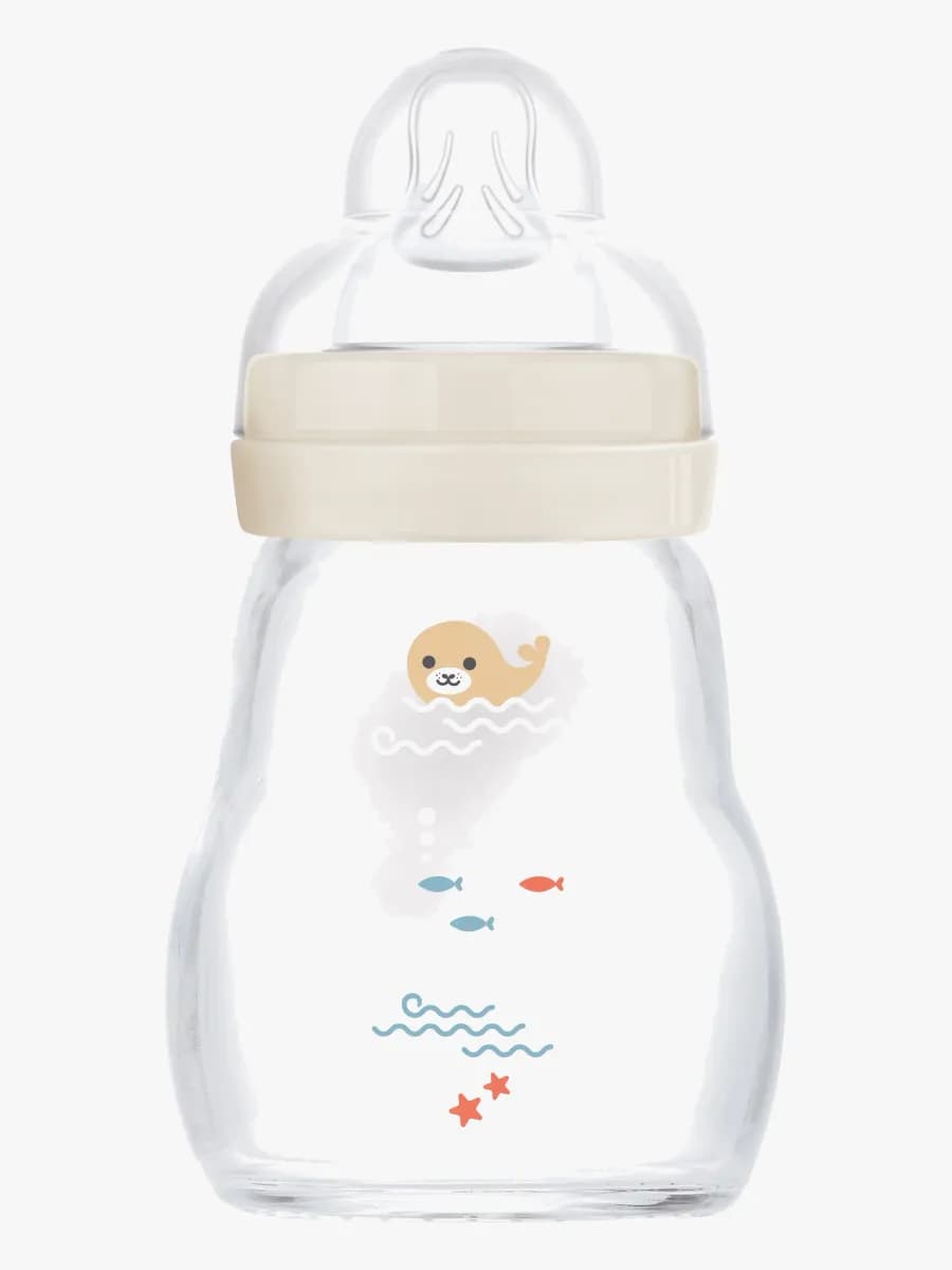 MAM Feel Good Nappflaska Glas 170 ml, Neutral