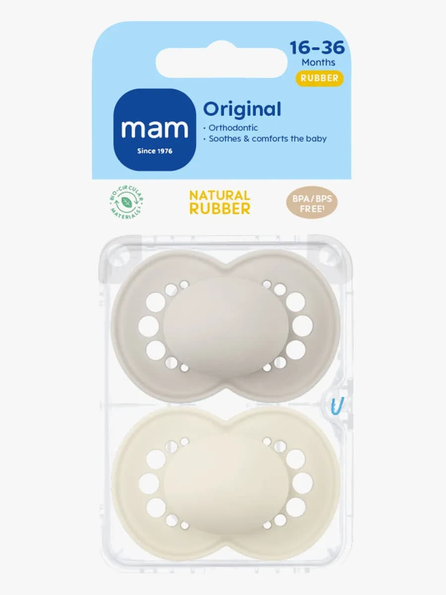 MAM Original Naturgummi Nappar 16-36m, Neutral