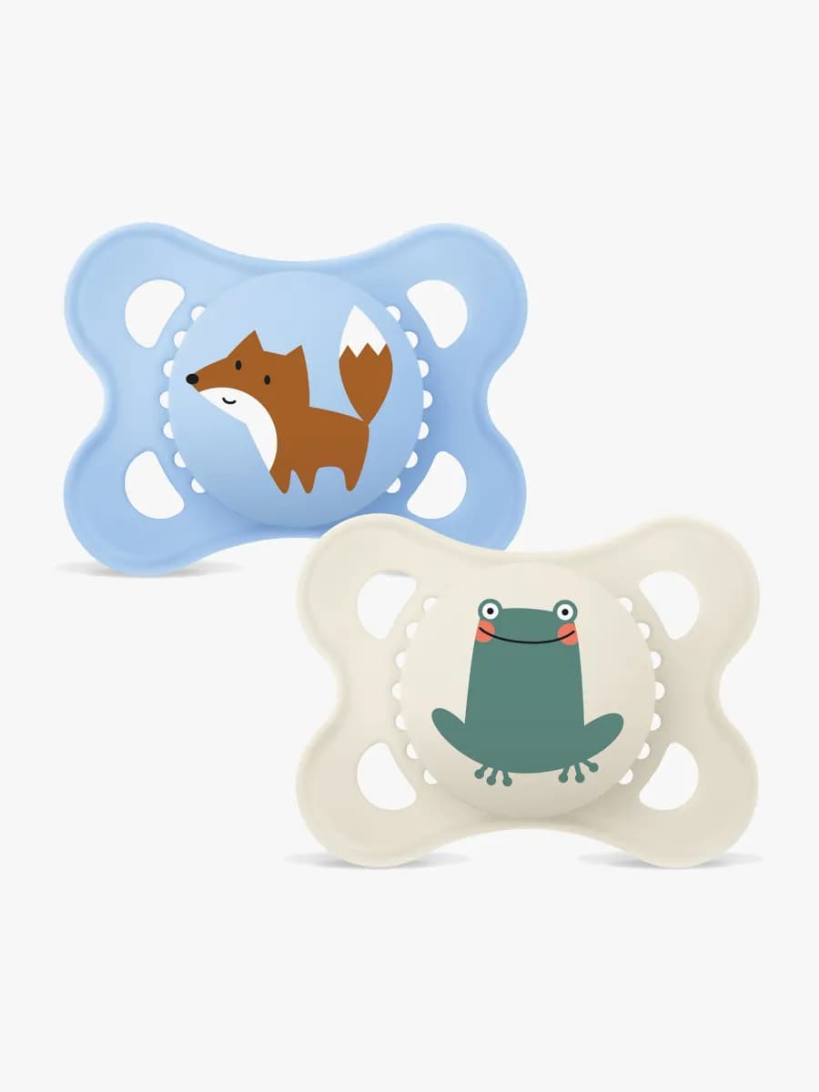 MAM Original Naturgummi Nappar 2-Pack 0-6m, Blå