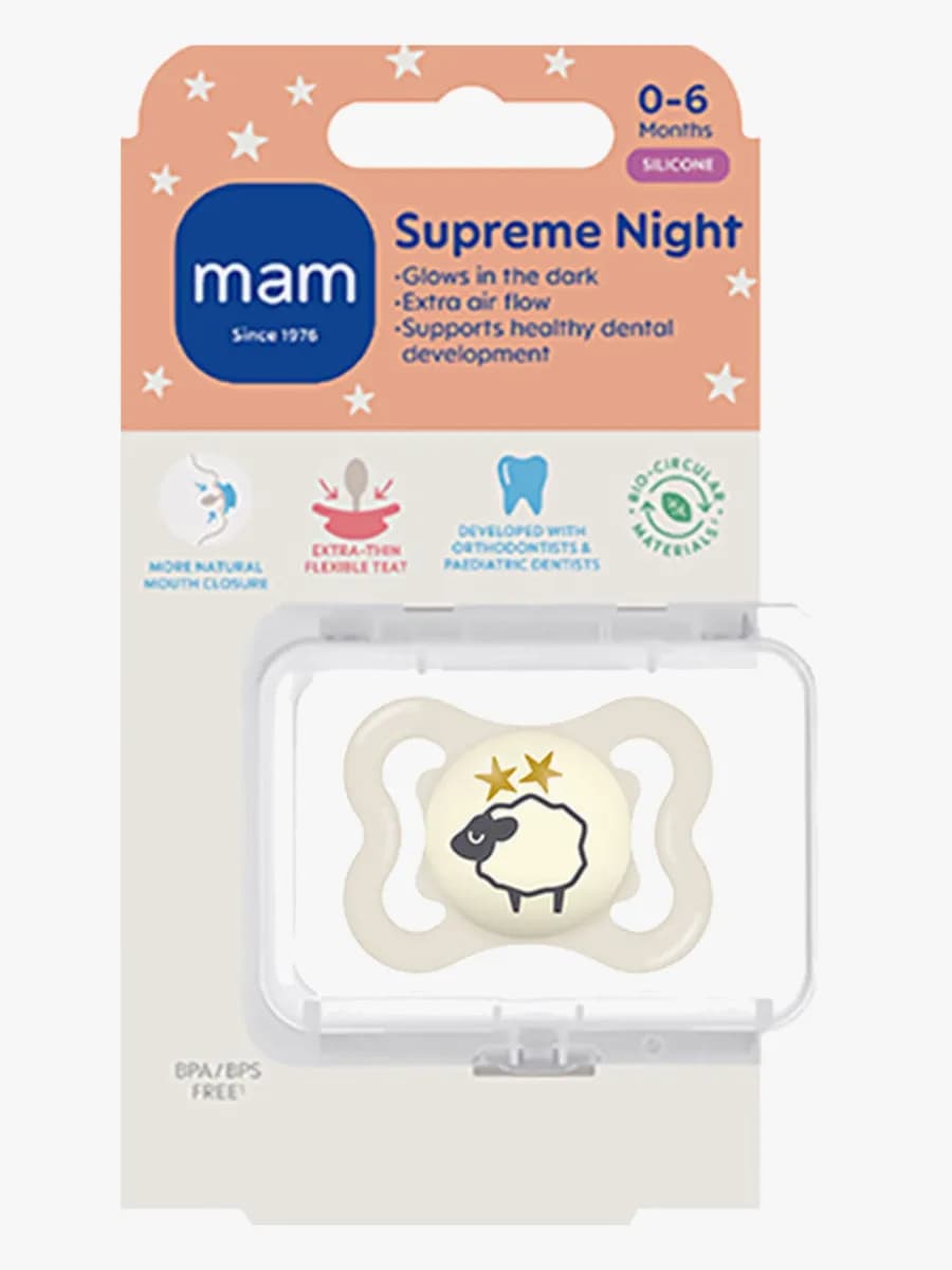 MAM Supreme Night Napp Silikon 0-6m, Neutral