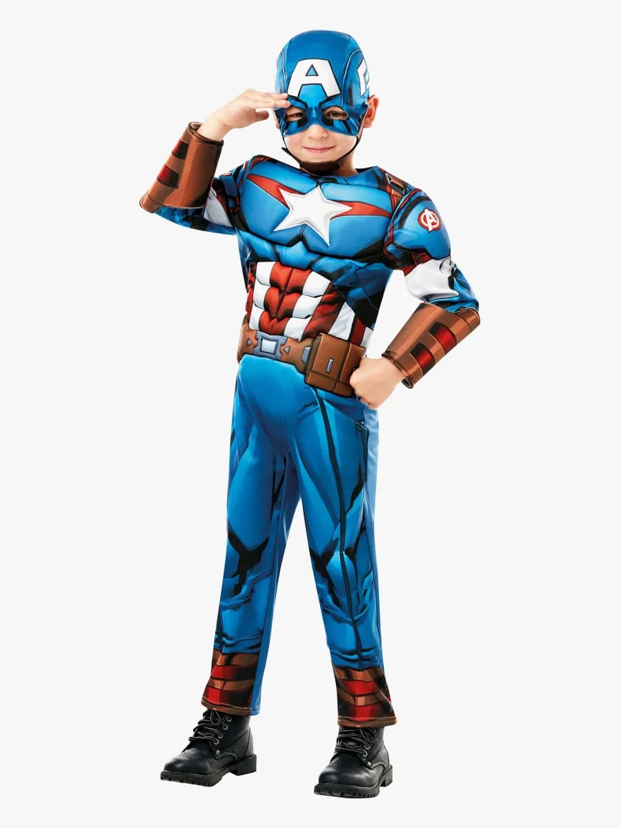 Marvel Avengers Deluxe Utklädnad Captain America 5-6 år