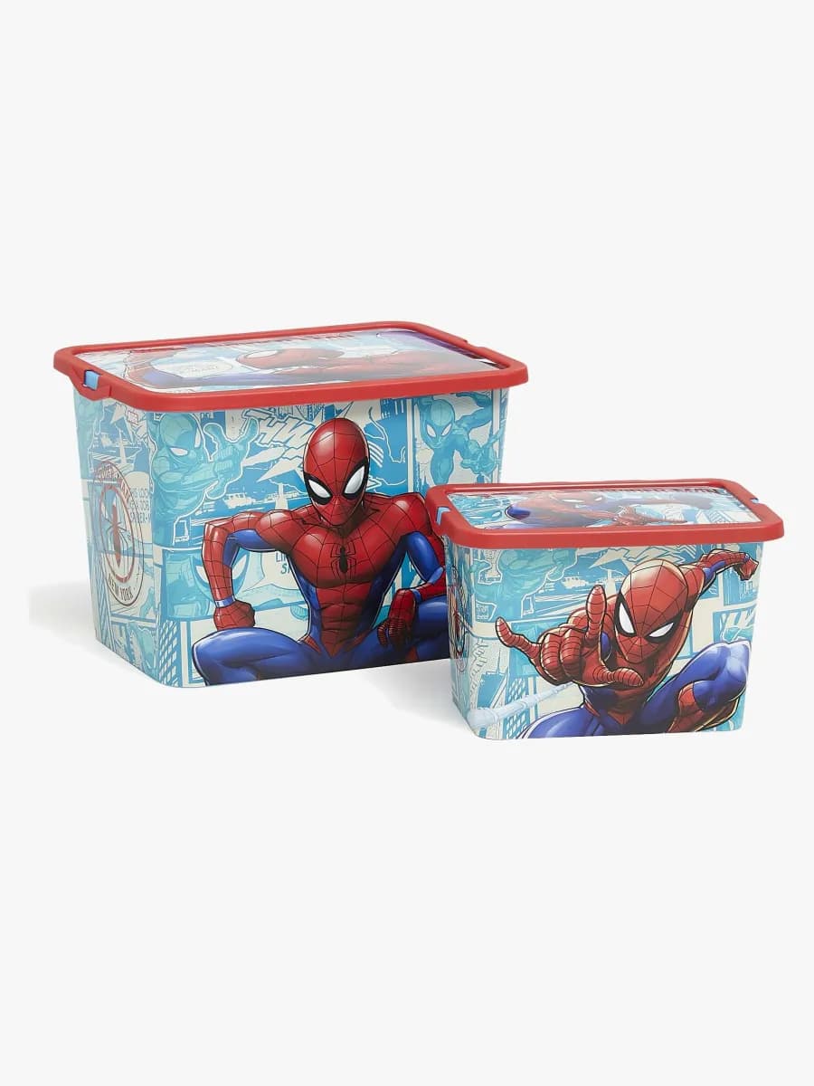 Marvel Spider-Man Förvaringsbox Set 7l &  23l, Förvaring Barnrum