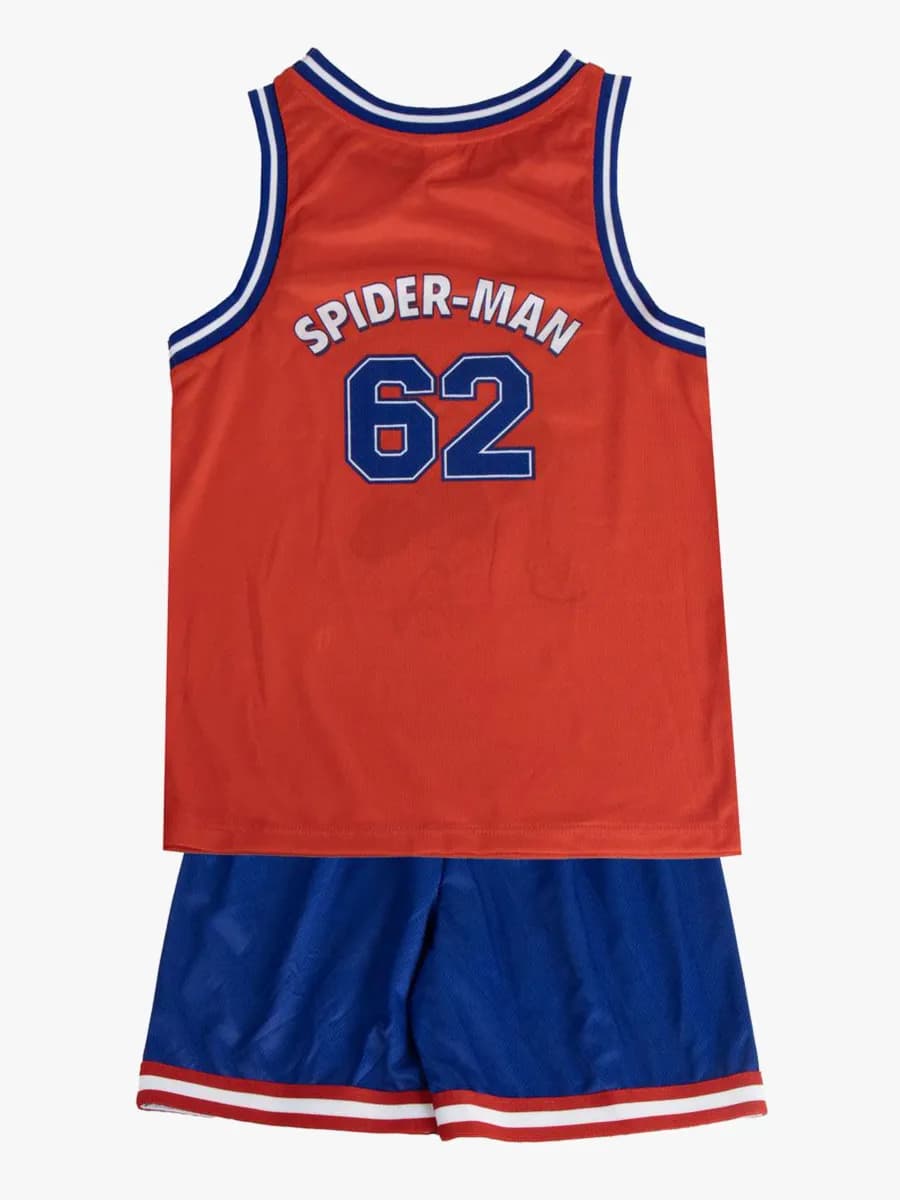 Marvel Spider-Man Linne &  Shorts Sport Set, Blå/Röd, 110-116