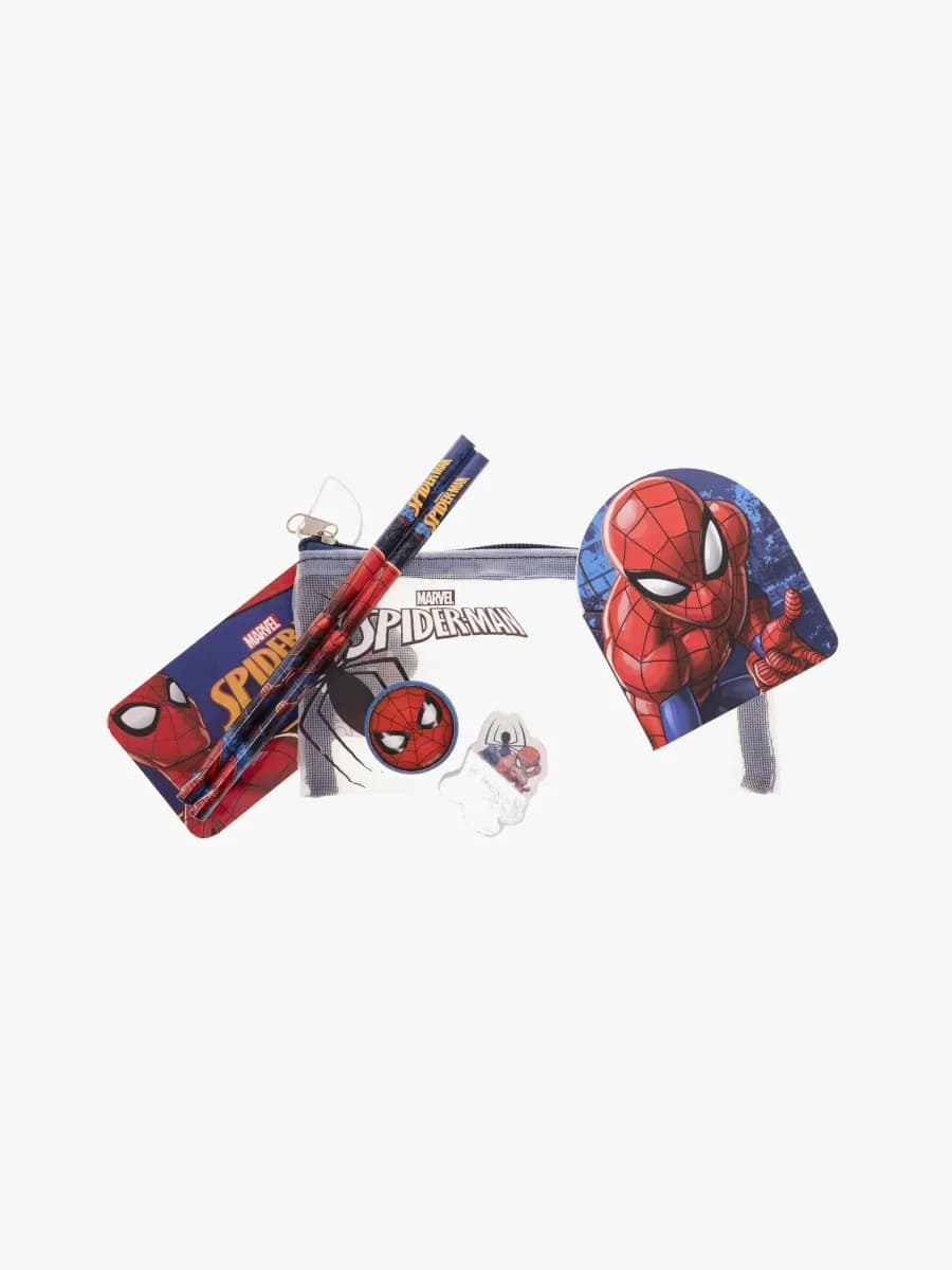 Marvel Spider-Man Pennfack med Skrivset, Blå