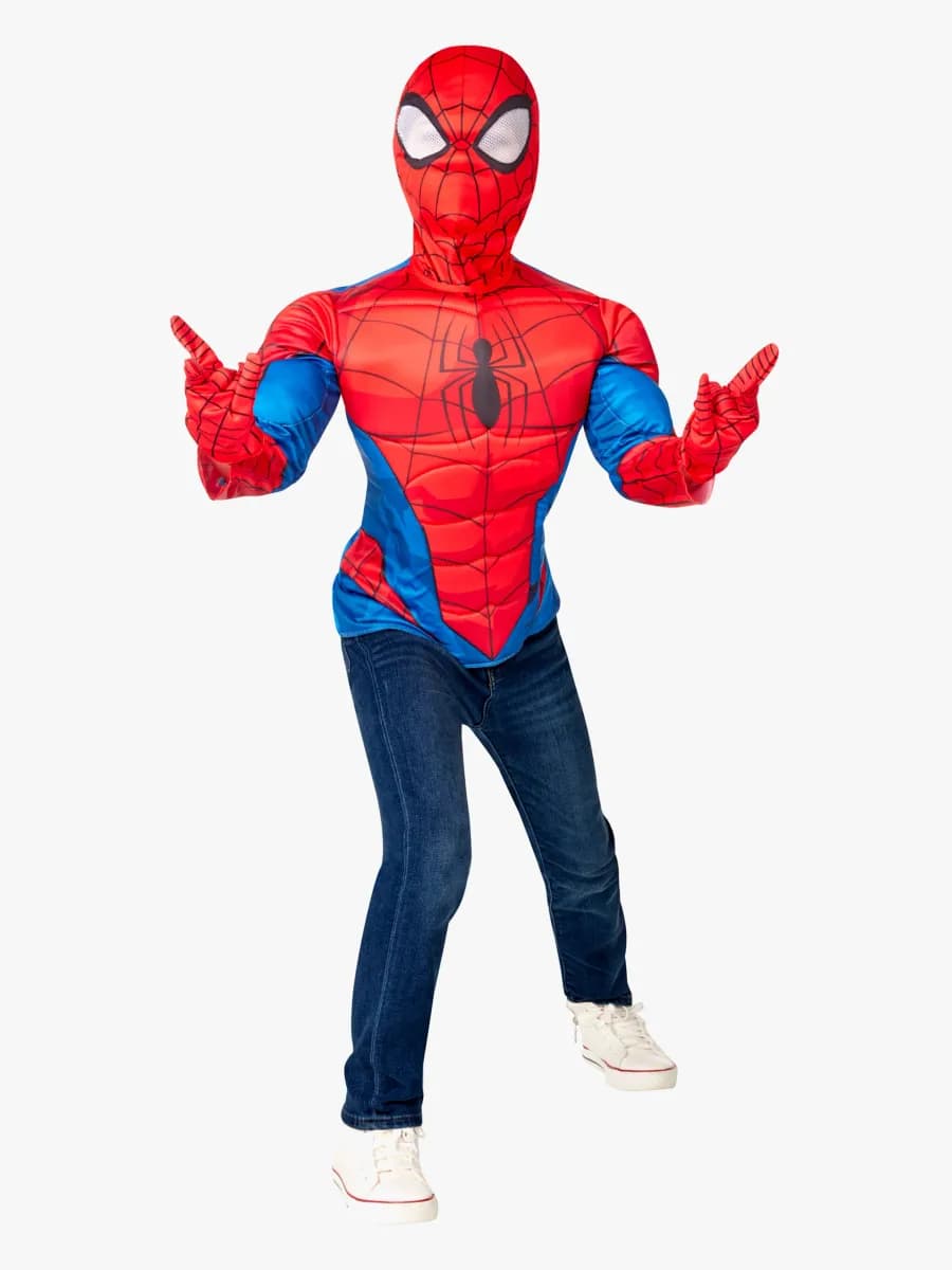 Marvel Spider-Man Utklädnad Överdel med Mask