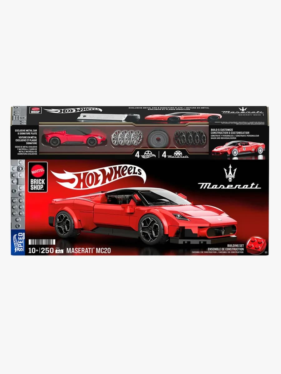 Mattel Brick Shop Hot Wheels Speed Series Byggset Maserati MC20 250 Delar