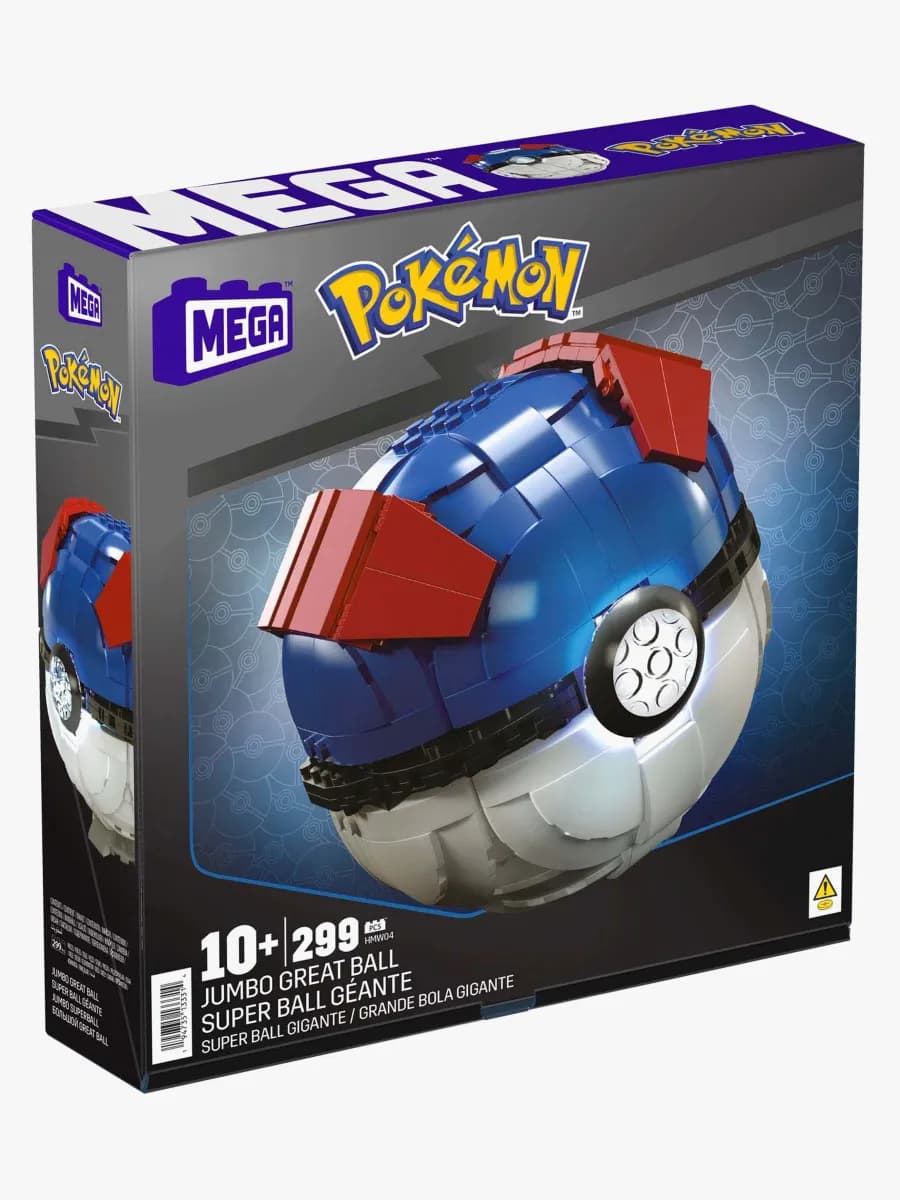 Mega Pokémon Byggsats Jumbo Great Ball 299 Bitar