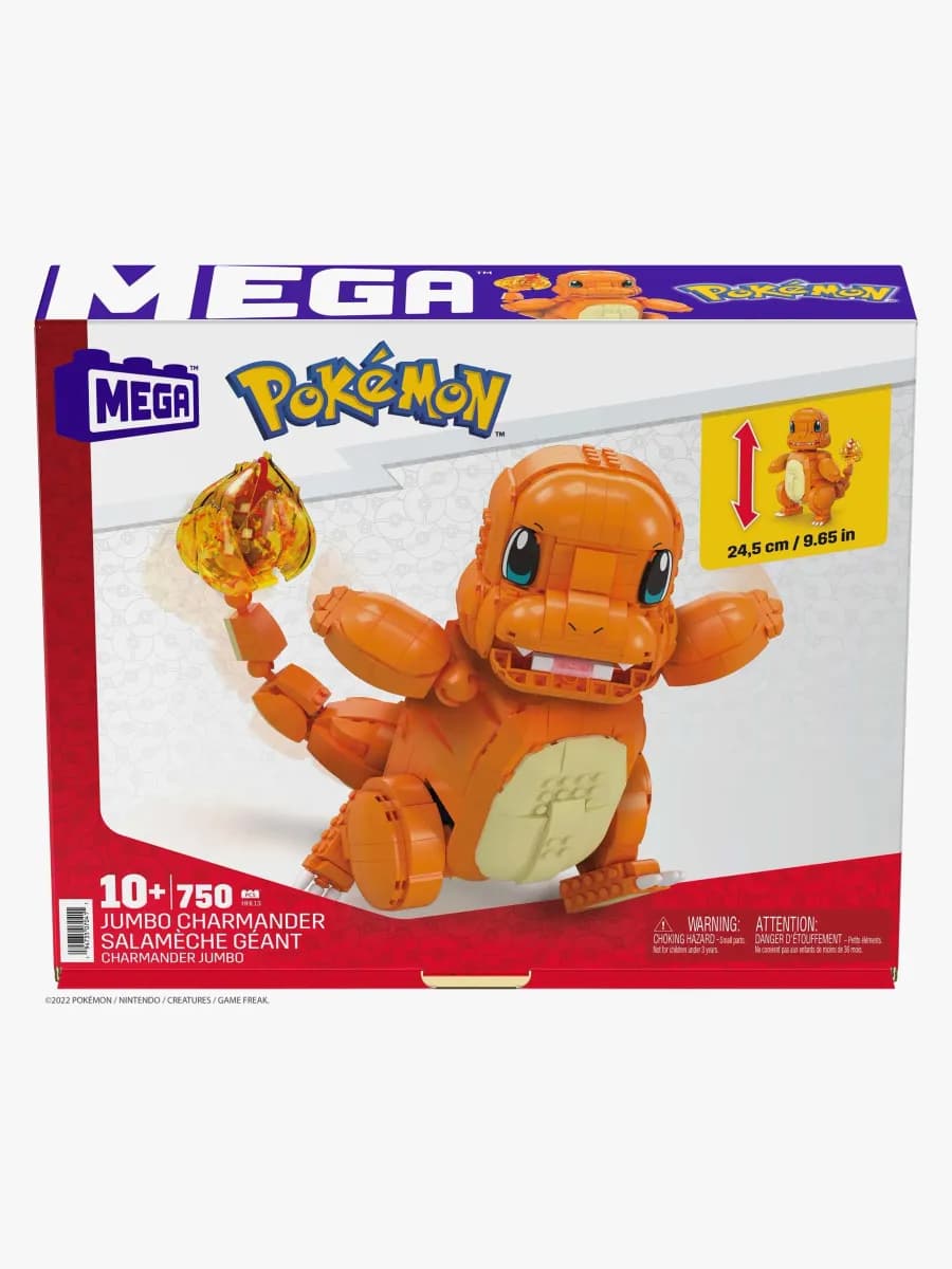 Mega Pokémon Figur Jumbo Charmander 750 Bitar