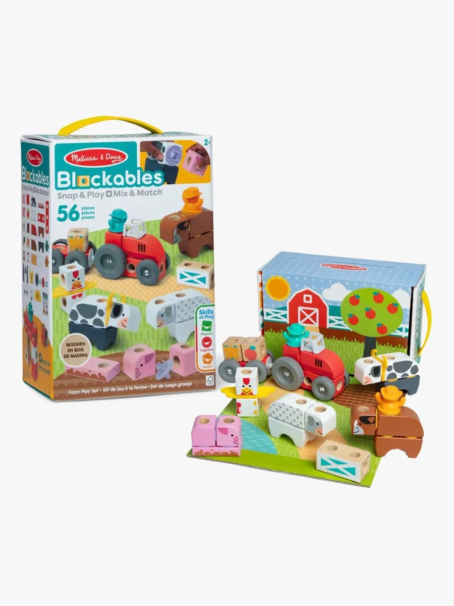 Melissa &  Doug Blockables Byggset Bondgård 56 Delar