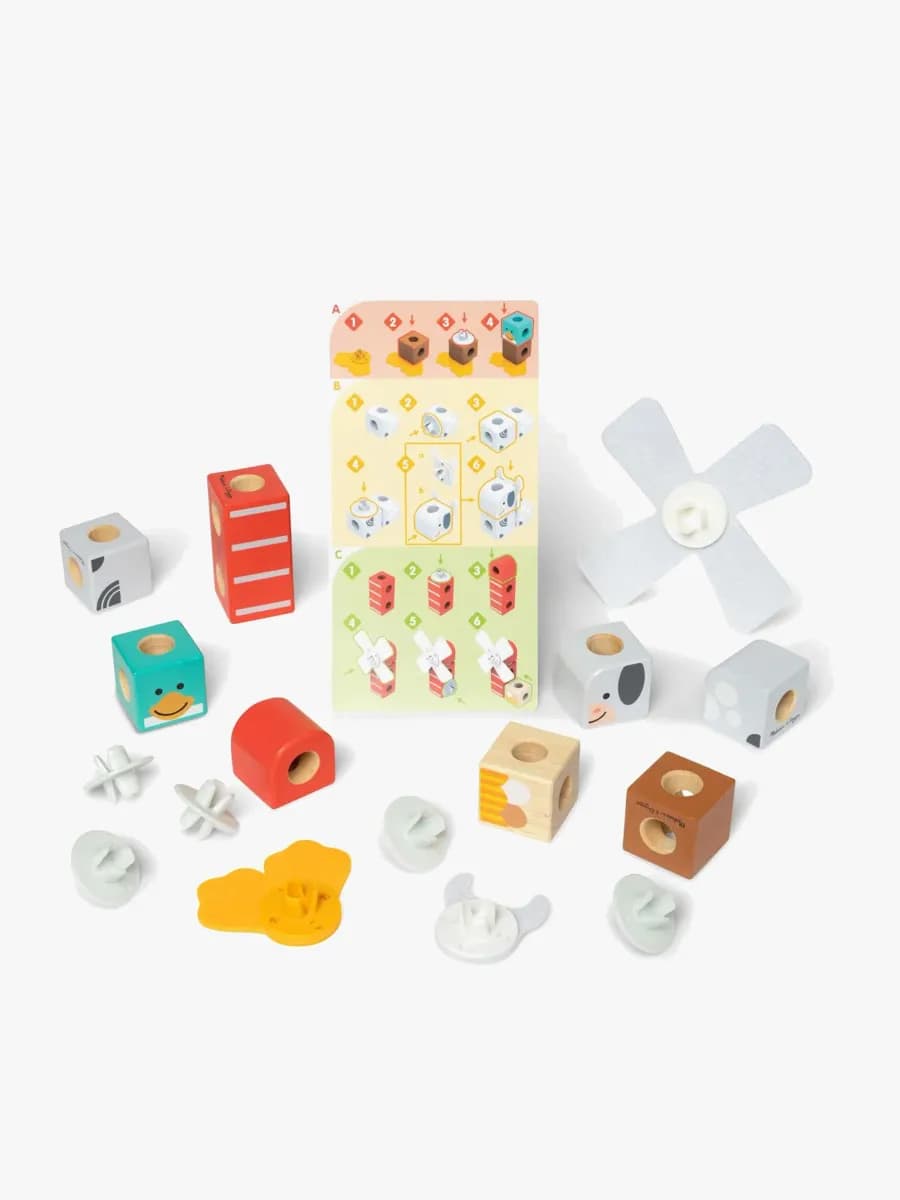 Melissa &  Doug Blockables Byggset Bondgårdsdjur 16 Delar