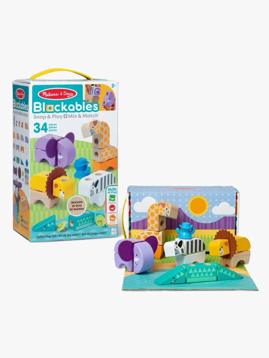 Melissa &  Doug Blockables Byggset Safari 34 Delar