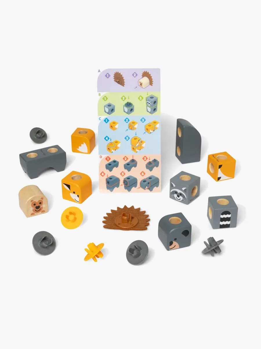 Melissa &  Doug Blockables Byggset Skogsdjur 16 Delar