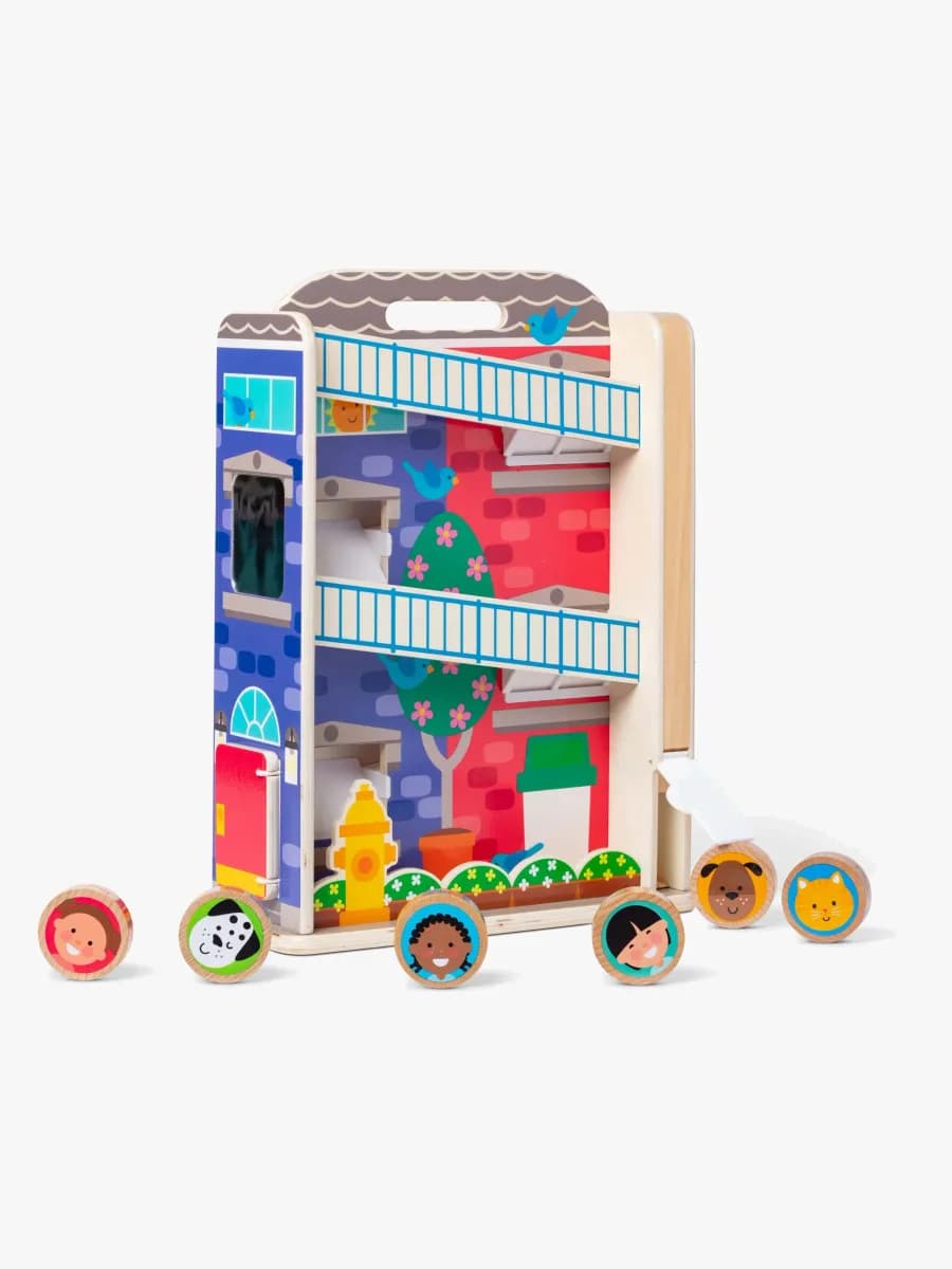 Melissa &  Doug GO TOTs Radhus med 6 Diskar