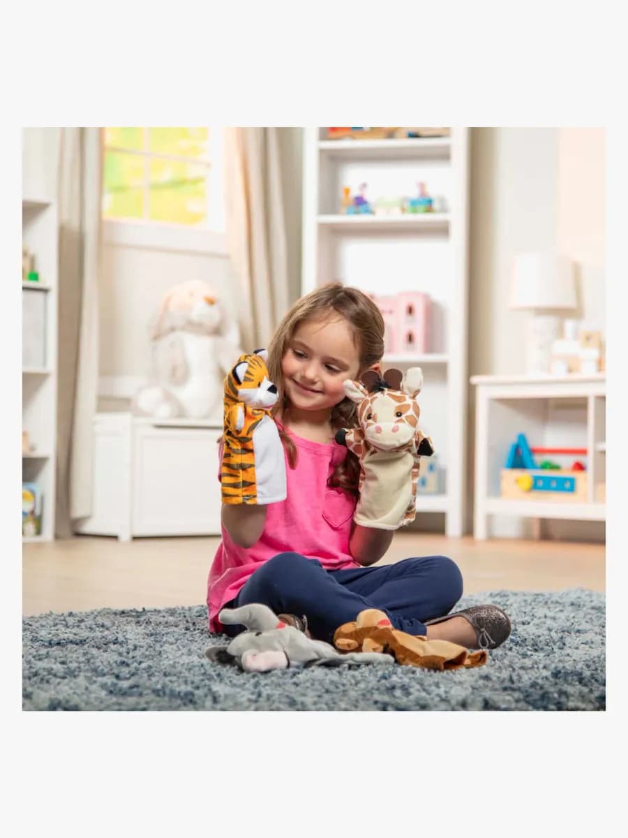 Melissa &  Doug Handdockor Gosedjur Zoo, 4 st