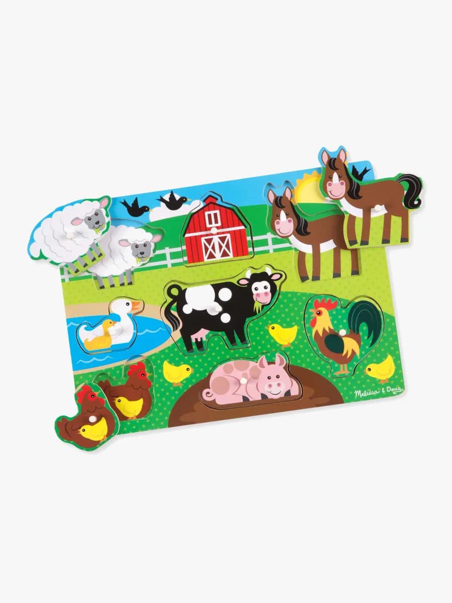 Melissa &  Doug Knoppussel Bondgårdsdjur 8 Bitar