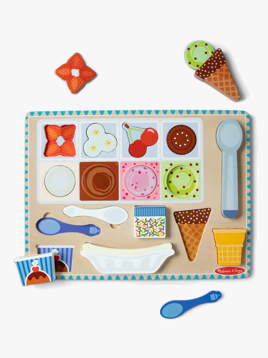 Melissa &  Doug Magnetiskt Pussel &  Lekset Glass 16 Bitar