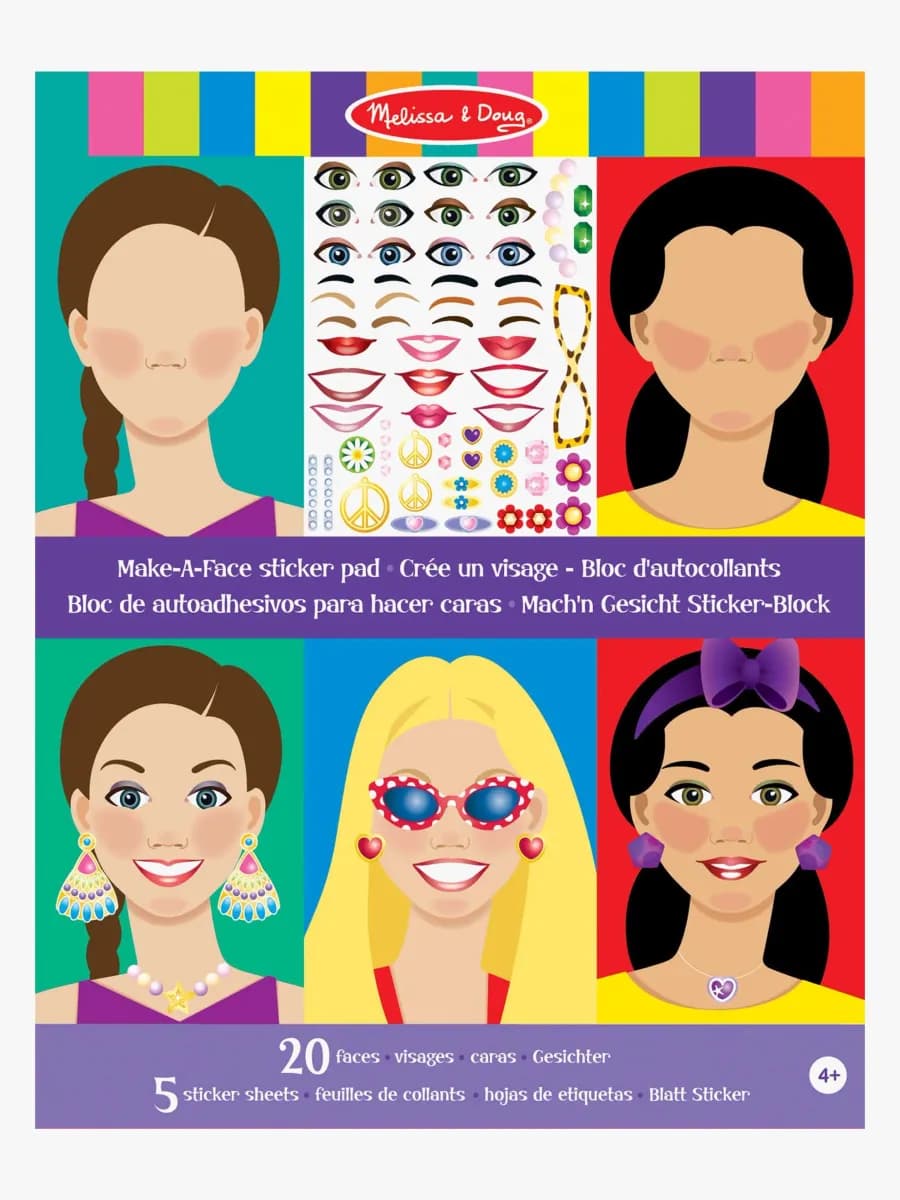 Melissa &  Doug Make-a-Face Klistermärkesbok