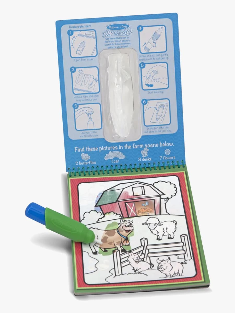 Melissa &  Doug Water Wow! Målarbok Djur