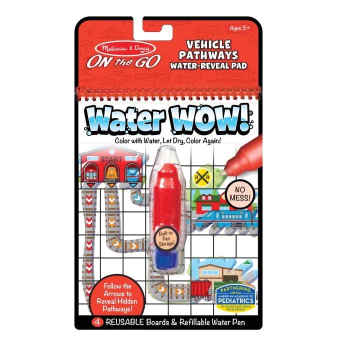 Melissa & Doug Water Wow Pathways! Målarbok (Fordon)