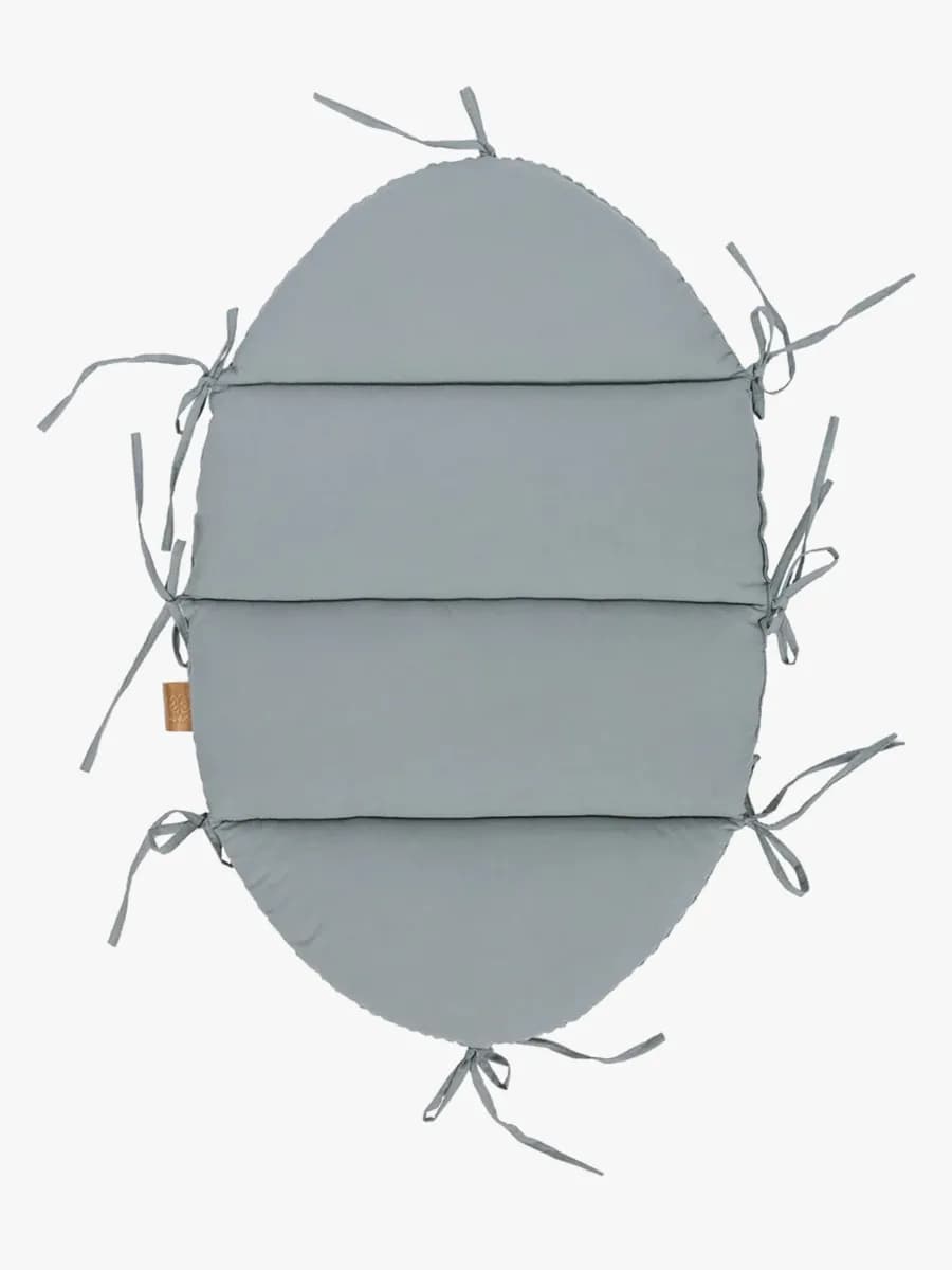 MeowBaby Aesthetic Babynest med Flätat Skydd, Olive Green