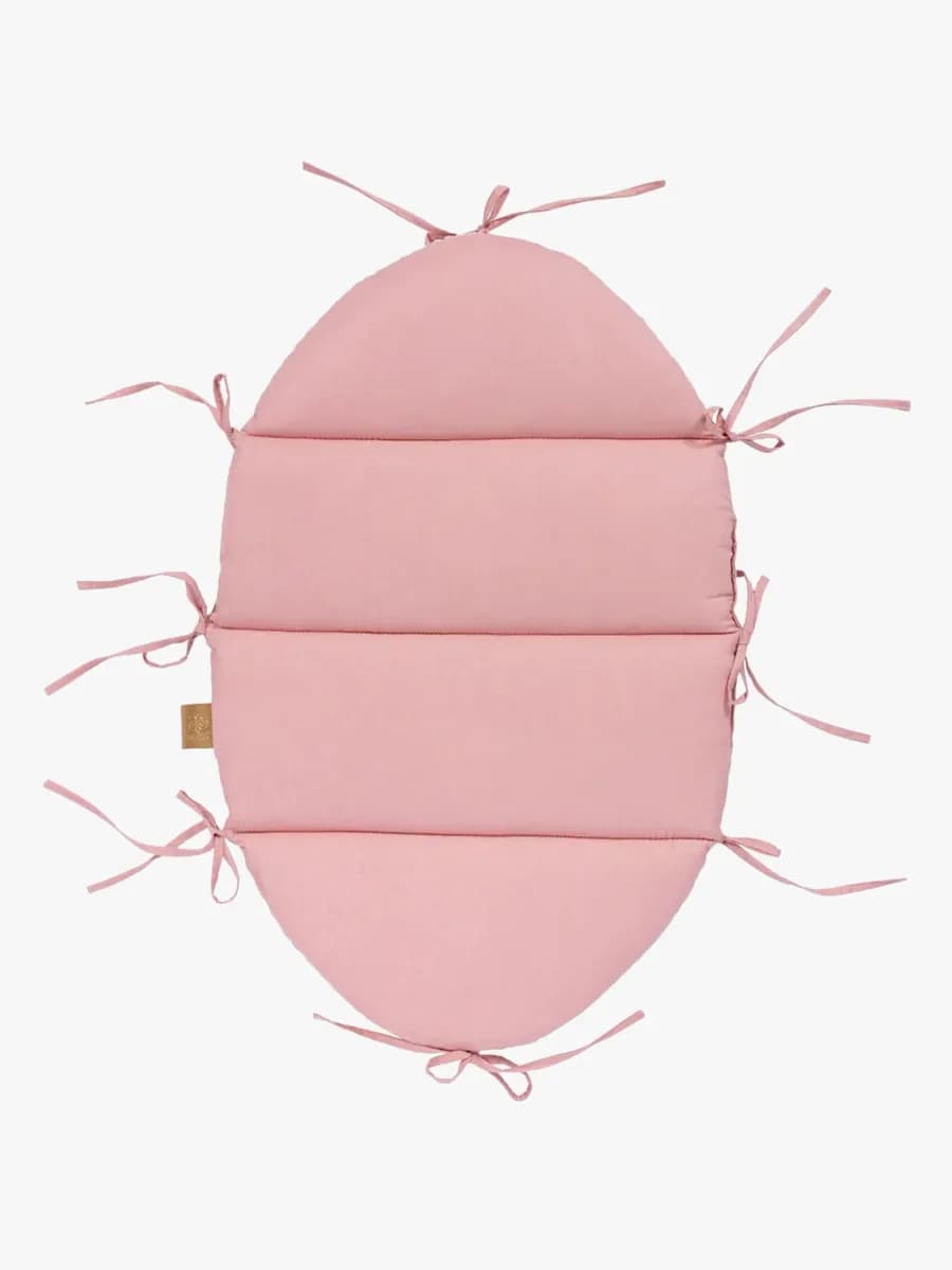 MeowBaby Aesthetic Babynest med Flätat Skydd, Powder Pink