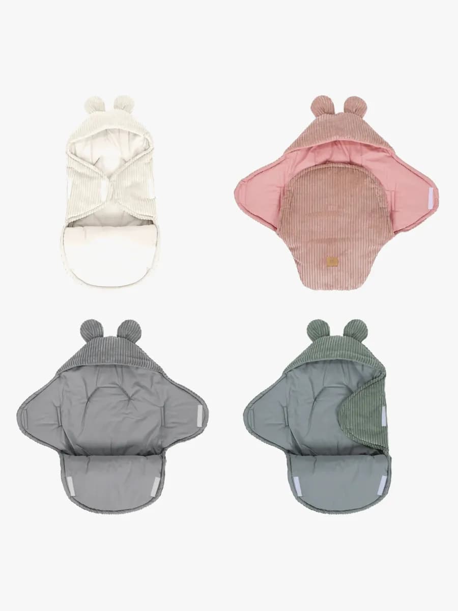 MeowBaby Aesthetic Swaddler med Björnöron, Ecru