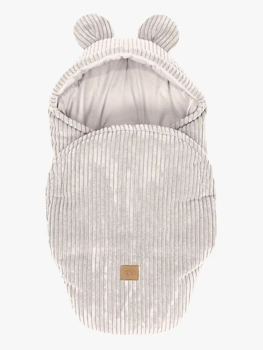 MeowBaby Aesthetic Swaddler med Björnöron, Ecru