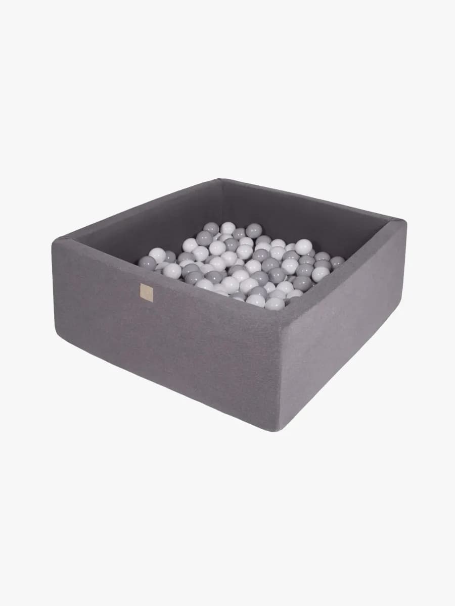 Meowbaby Kvadrat Bollhav Bomull 40x90, Mörkgrå