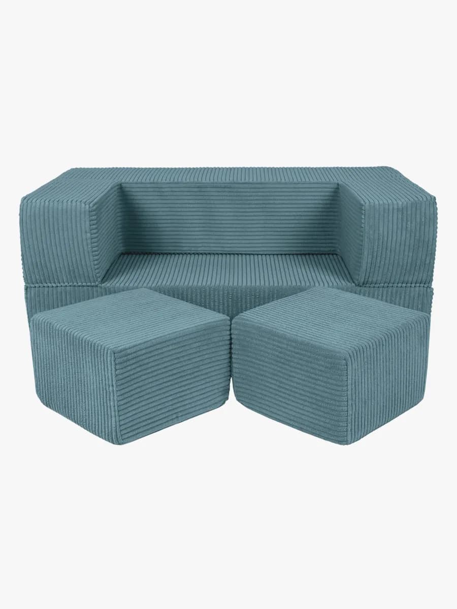 Meowbaby Play Aesthetic Cube  Byggbar Soffa, Turkos