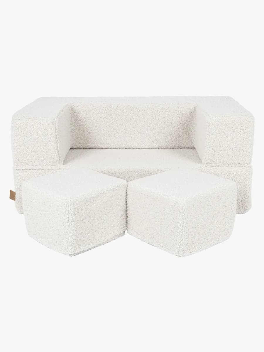 Meowbaby Play Bearly Cube  Byggbar Soffa, Cream