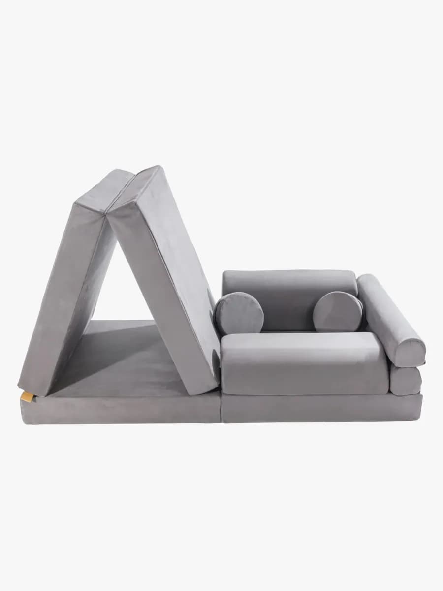 Meowbaby Play Premium Slimcord  Byggbar Soffa, Grå