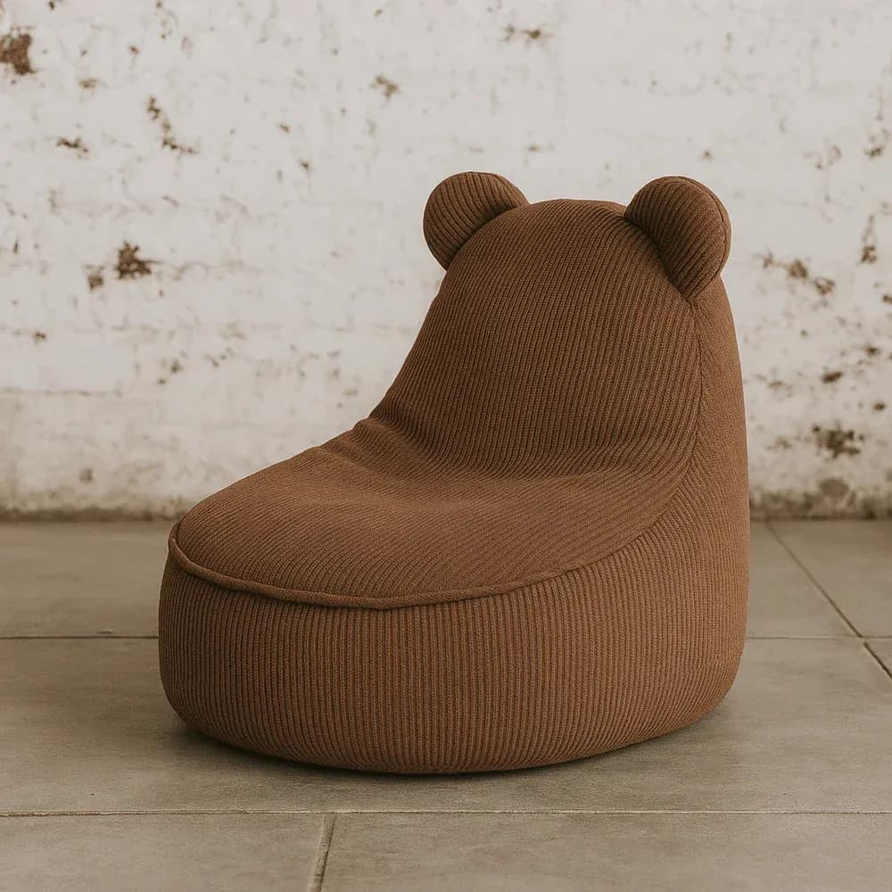 Meowbaby Slimcord Saccosäck Teddy, Brown