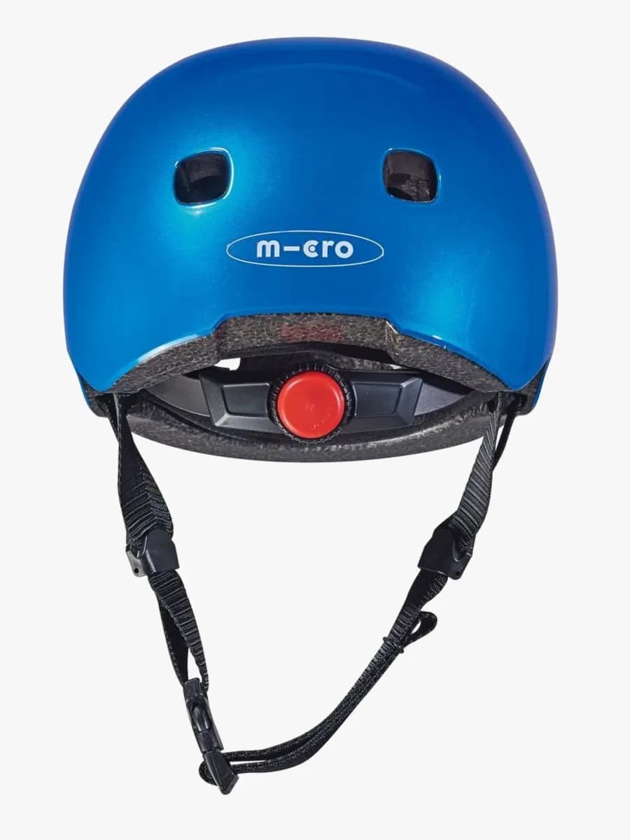 Micro Cykelhjälm för Barn 4-9 År, Blue Metallic, S