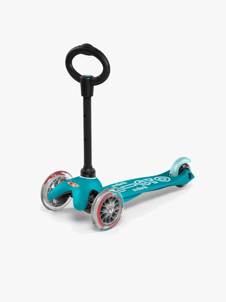 Micro Sparkcykel Trehjuling Mini 3-i-1 Deluxe, Turkos